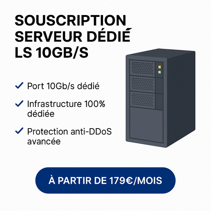 Souscription serveur dédié LS 10GB
